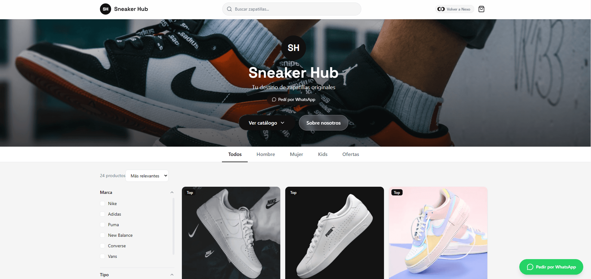 Sneaker Hub - escritorio